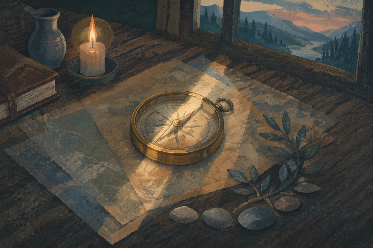 Antique Compass for Spiritual Navigation