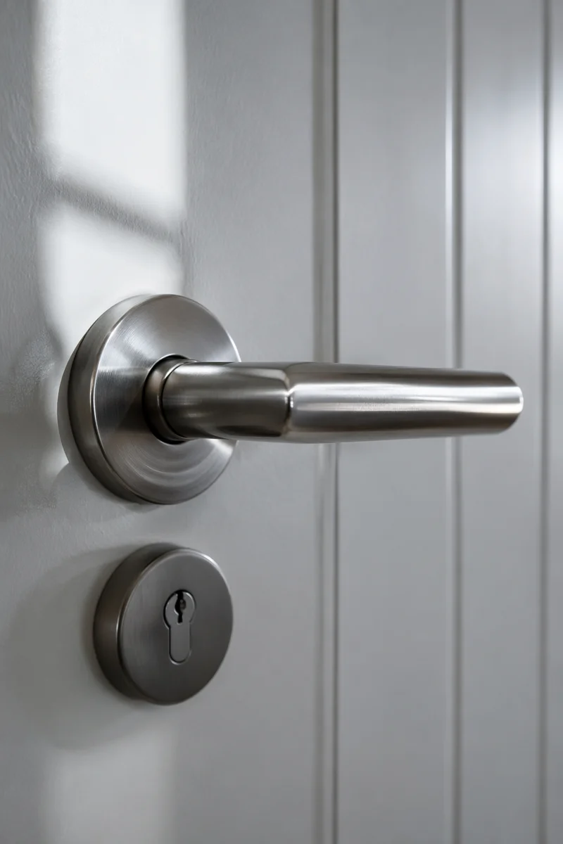 Modern Stainless Door Handle and Key Lock