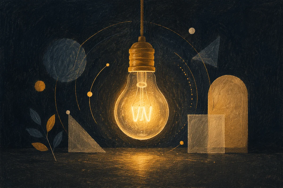 Glowing Light Bulb for Creative Innovation