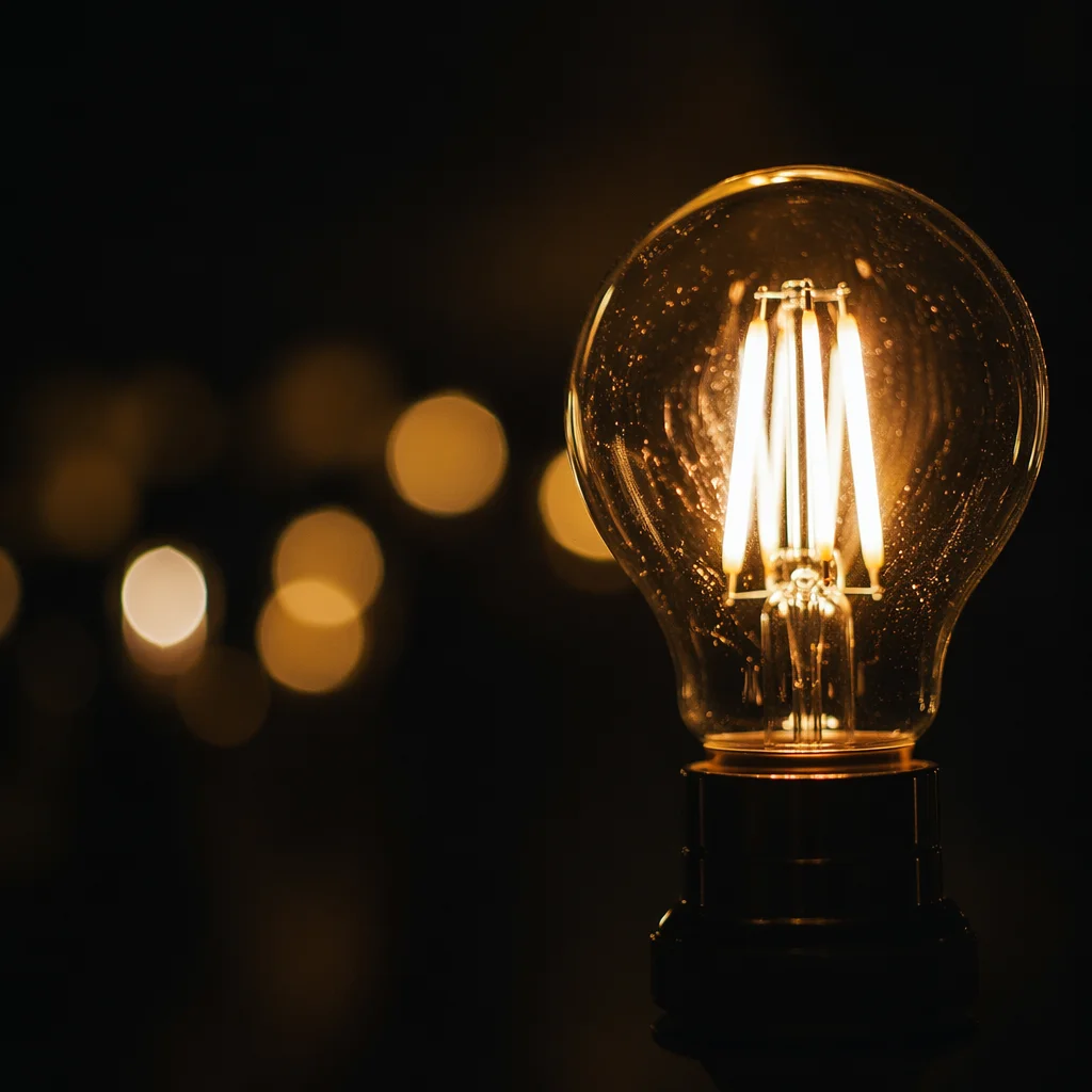 Glowing Light Bulb for Creative Inspiration