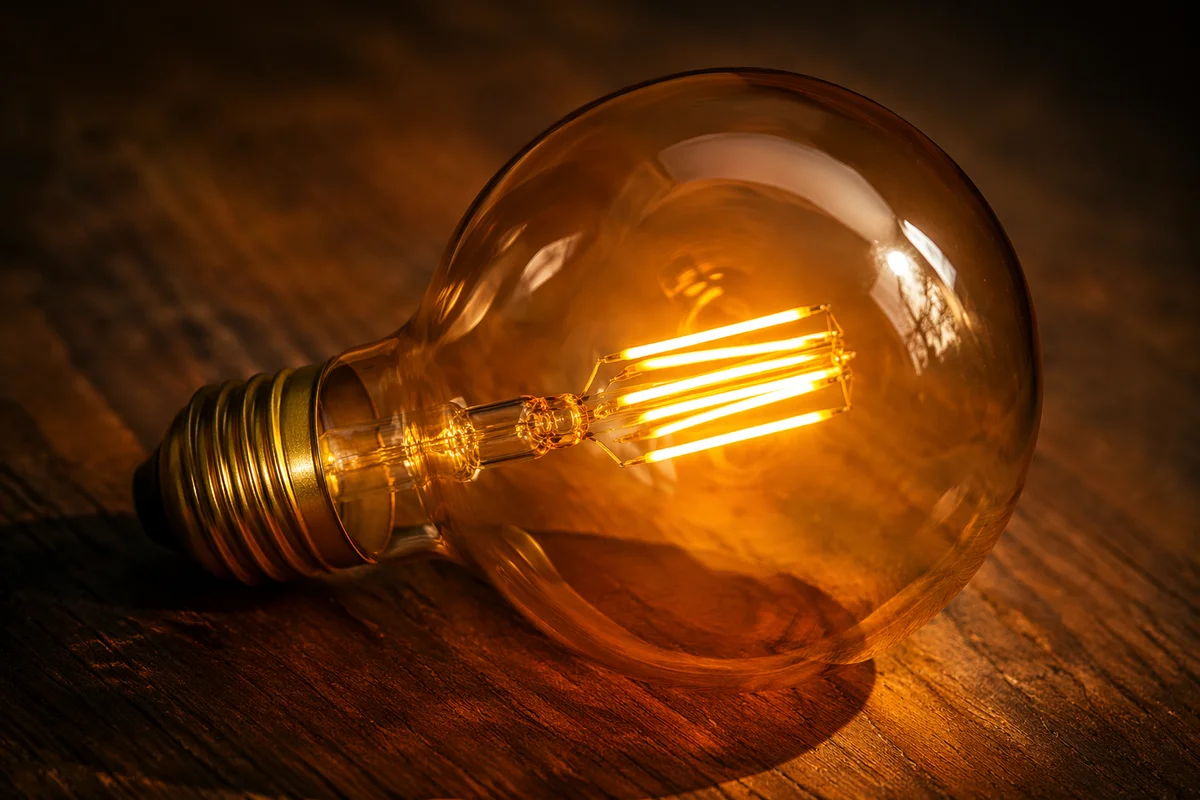 Glowing Vintage Light Bulb Idea