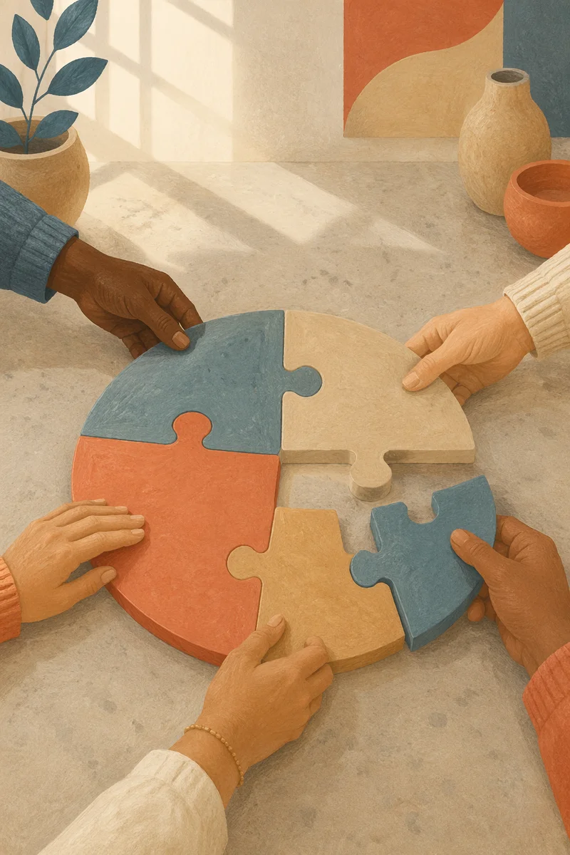 Hands Joining Puzzle Pieces in Unity