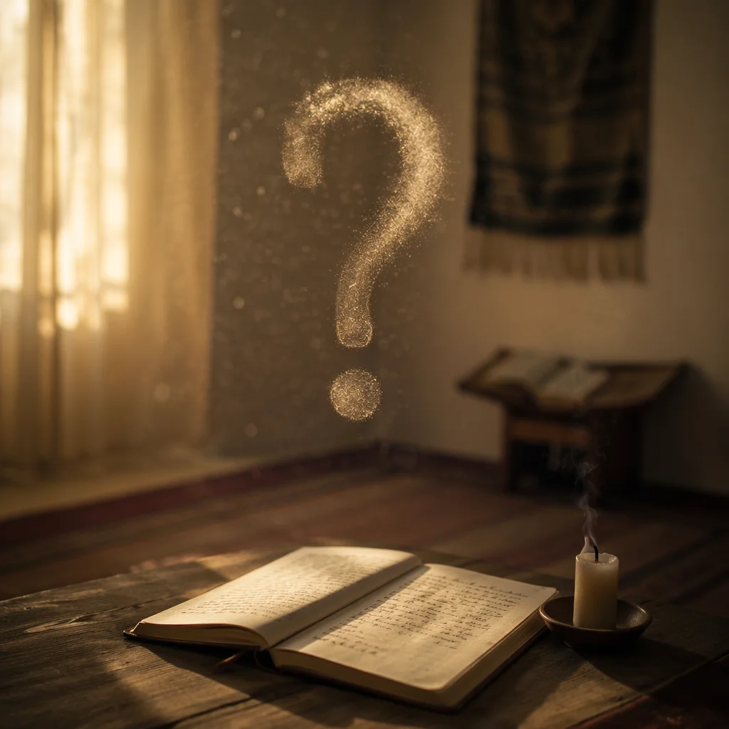 Question Mark in Quiet Prayer Room