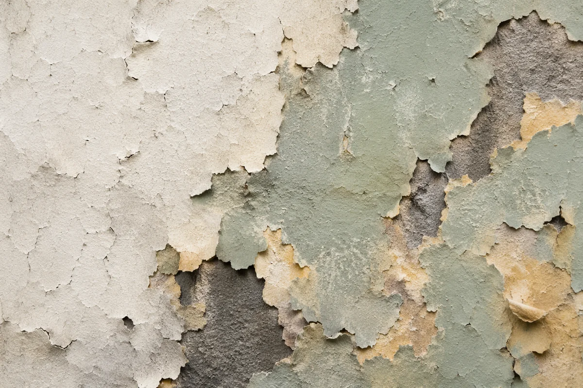 Weathered Cracked Paint Wall Texture Closeup