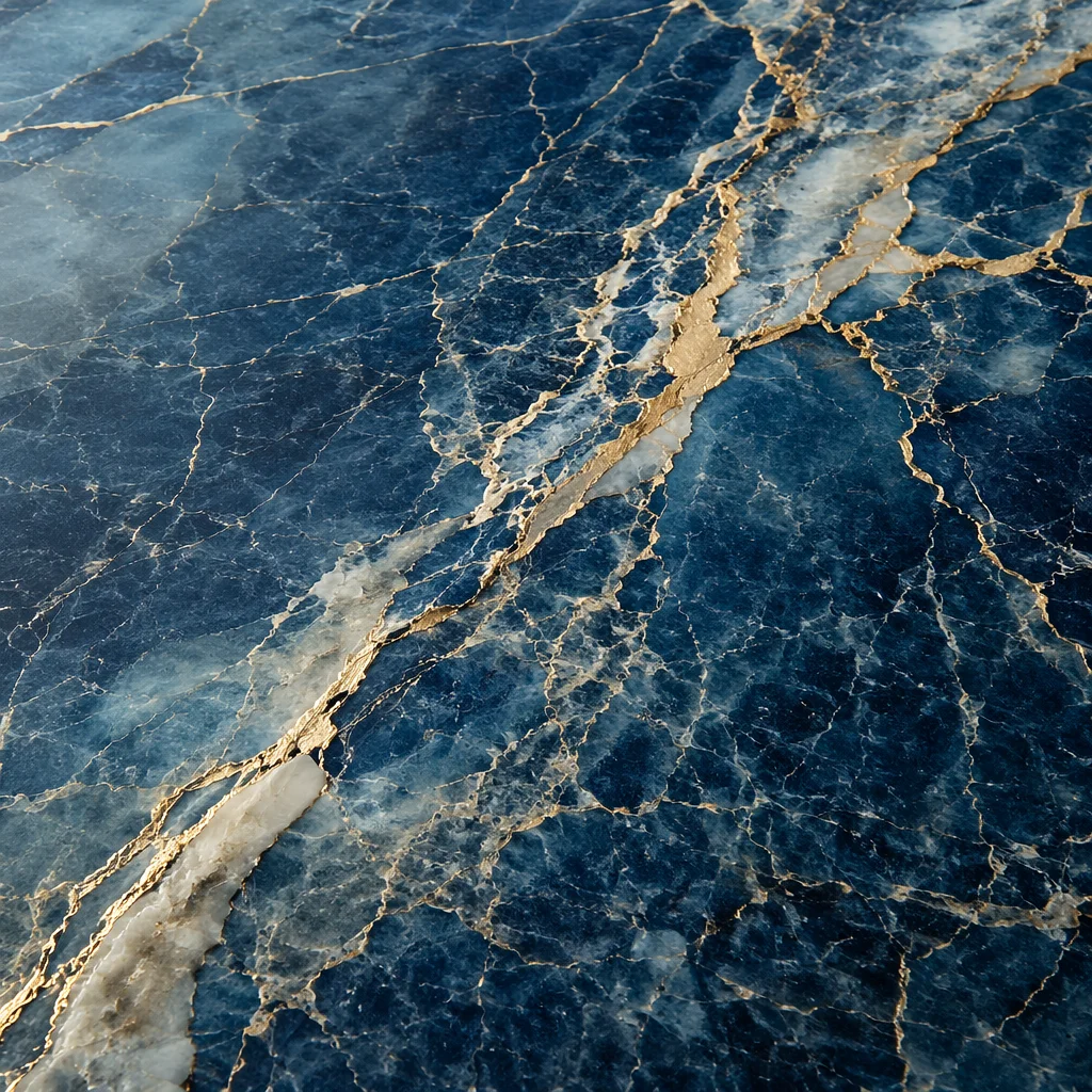 Blue Marble Texture with Gold Veins