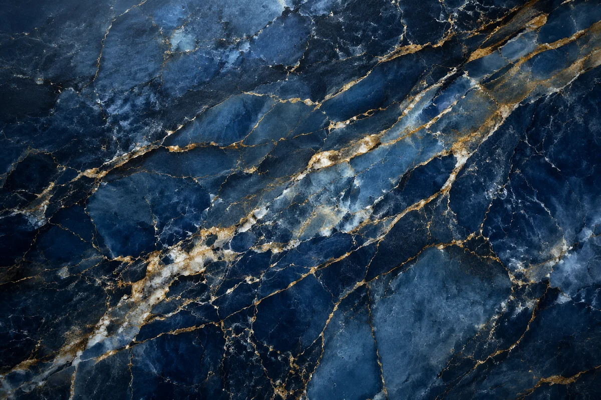 Blue Marble Texture with Gold Veins