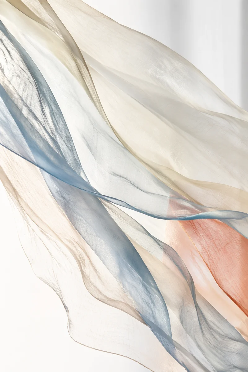 Flowing Sheer Silk in Gentle Motion