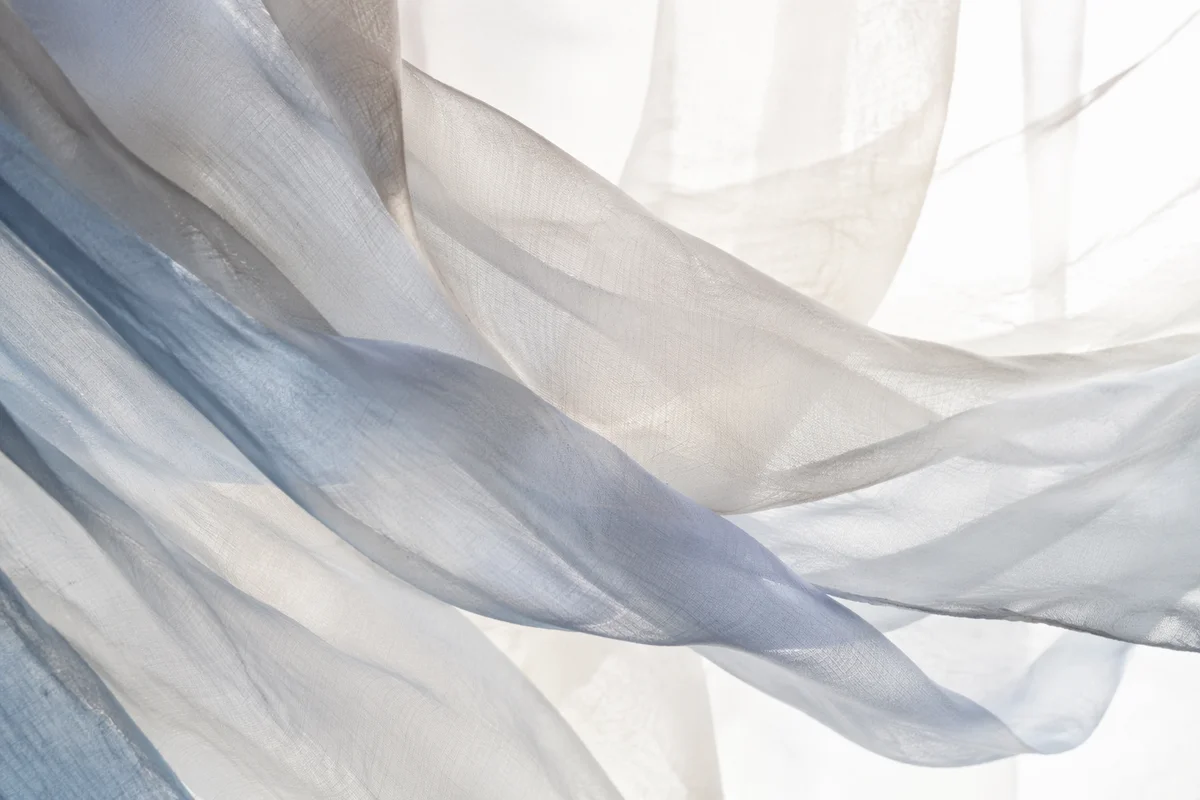 Flowing Sheer Silk in Gentle Motion