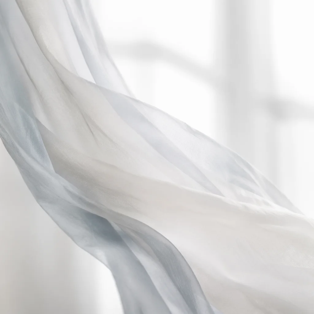 Flowing Sheer Silk in Soft Light
