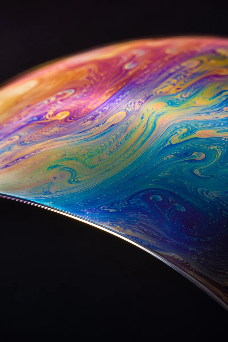 Iridescent Soap Bubble Macro Abstract