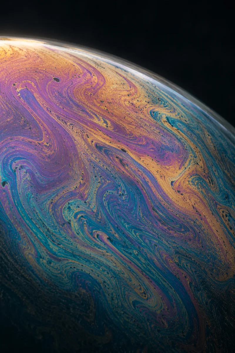 Iridescent Soap Bubble Macro Abstract