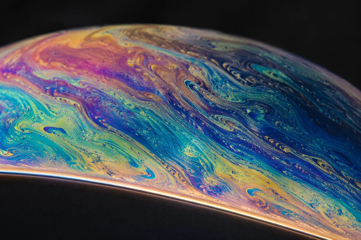 Iridescent Soap Bubble Macro Abstract