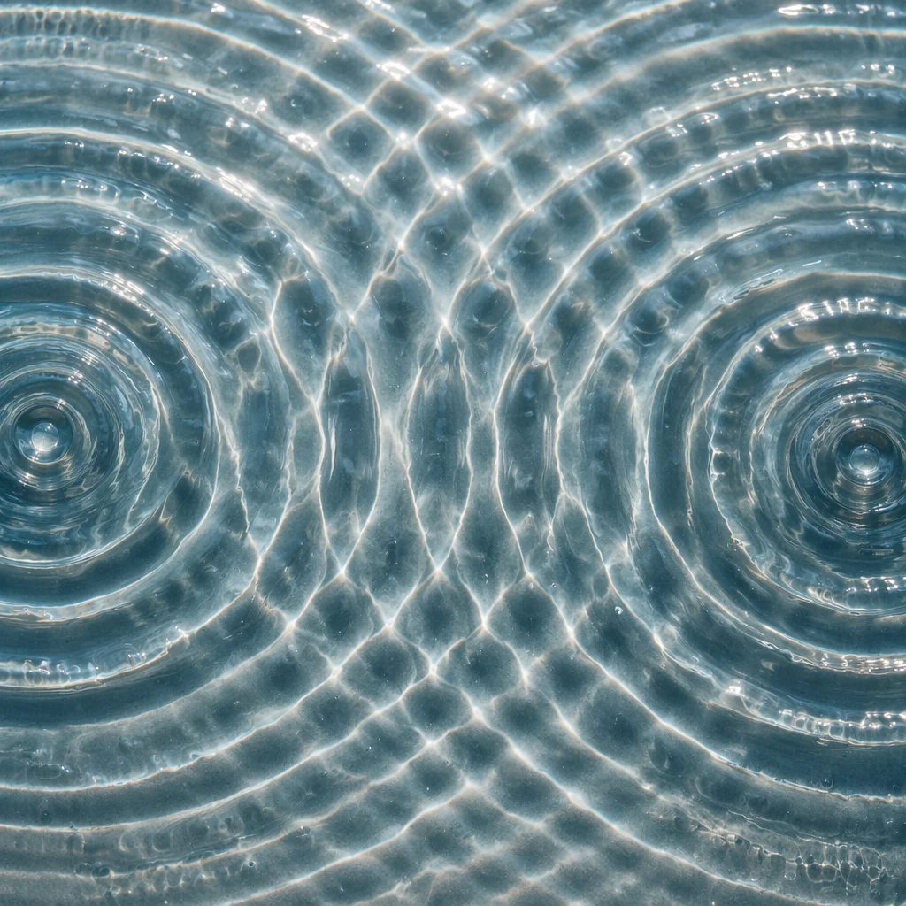 Meditative Water Ripple Interference Abstract