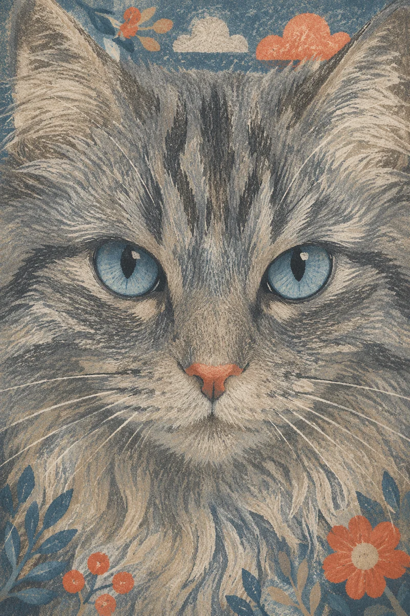 Close Up Gray Tabby Cat Eyes