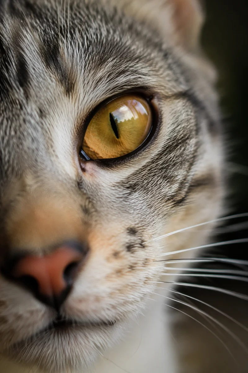 Calm Cat Eye Macro Portrait