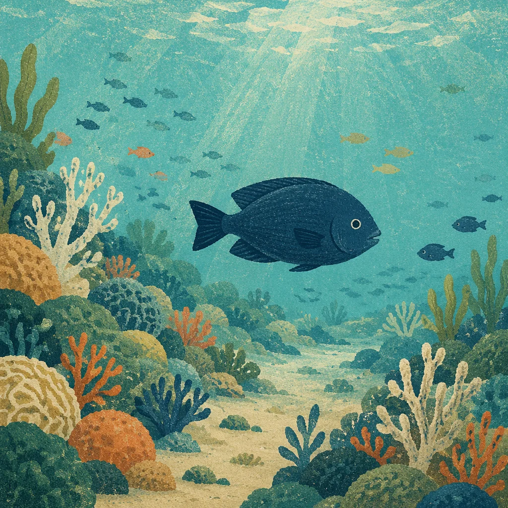 Tropical Reef Fish in Calm Turquoise Waters
