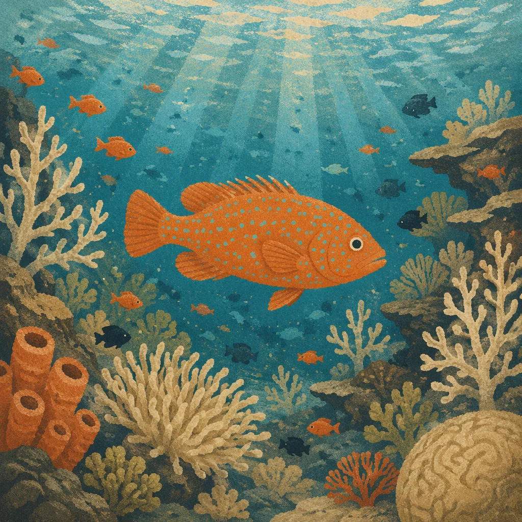 Peaceful Tropical Reef Fish Underwater