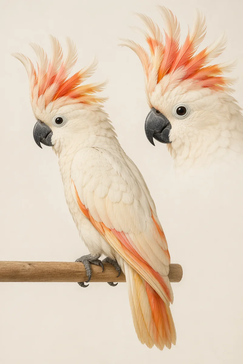 Elegant Coral Crested Parrot Portrait