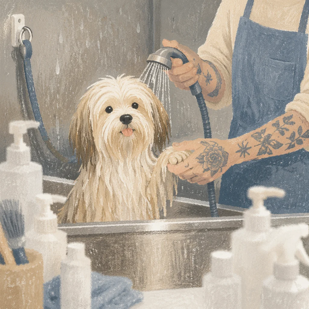 Gentle Dog Bath at Grooming Spa