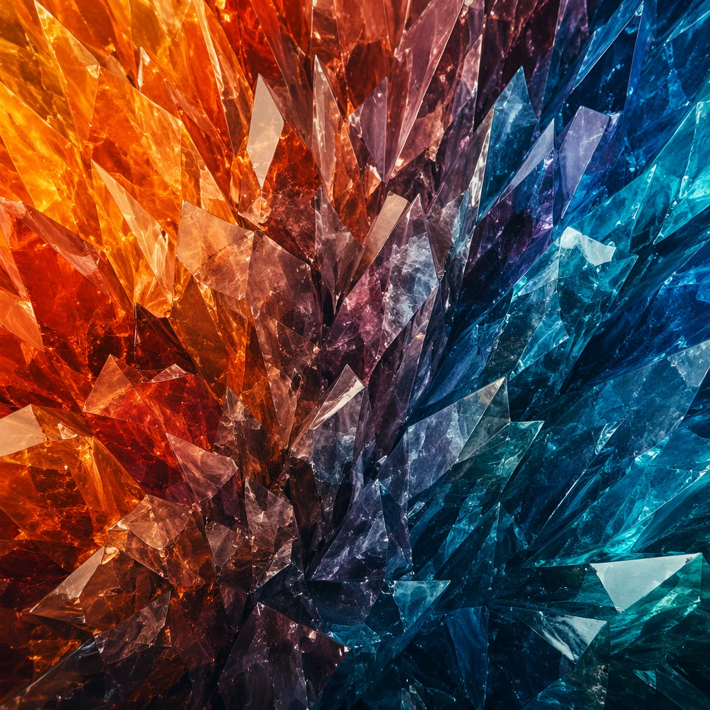 Iridescent Glass Shards Abstract Background