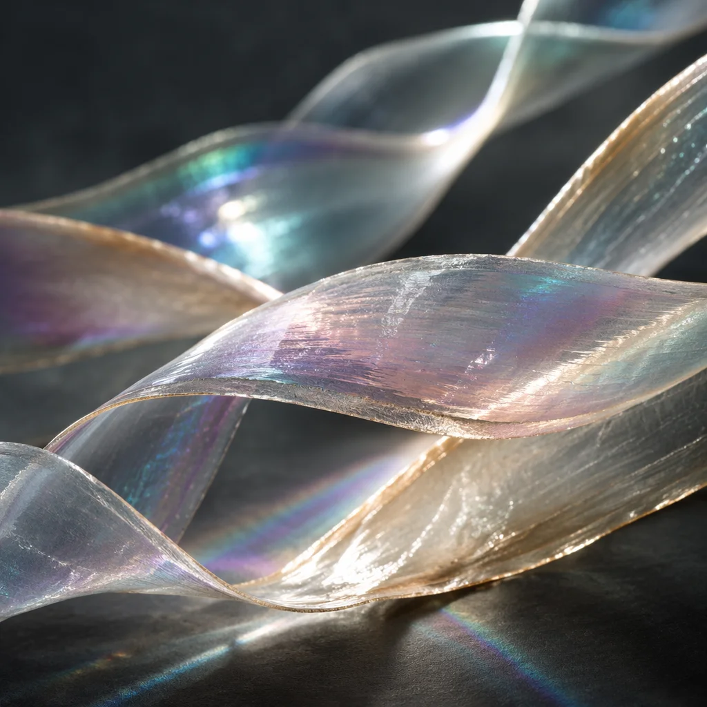 Iridescent Glass Ribbons Abstract Background