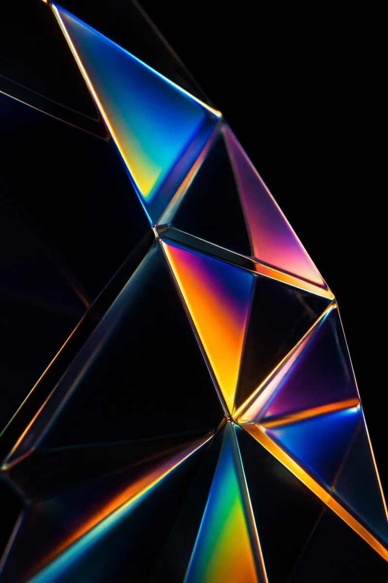 Iridescent Glass Prism Abstract Background