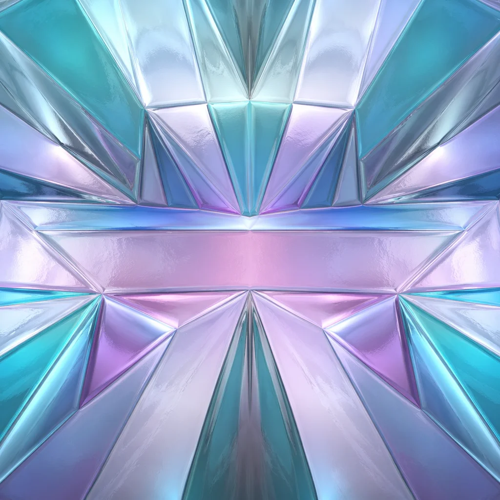 Iridescent Glass Crystal Abstract Background