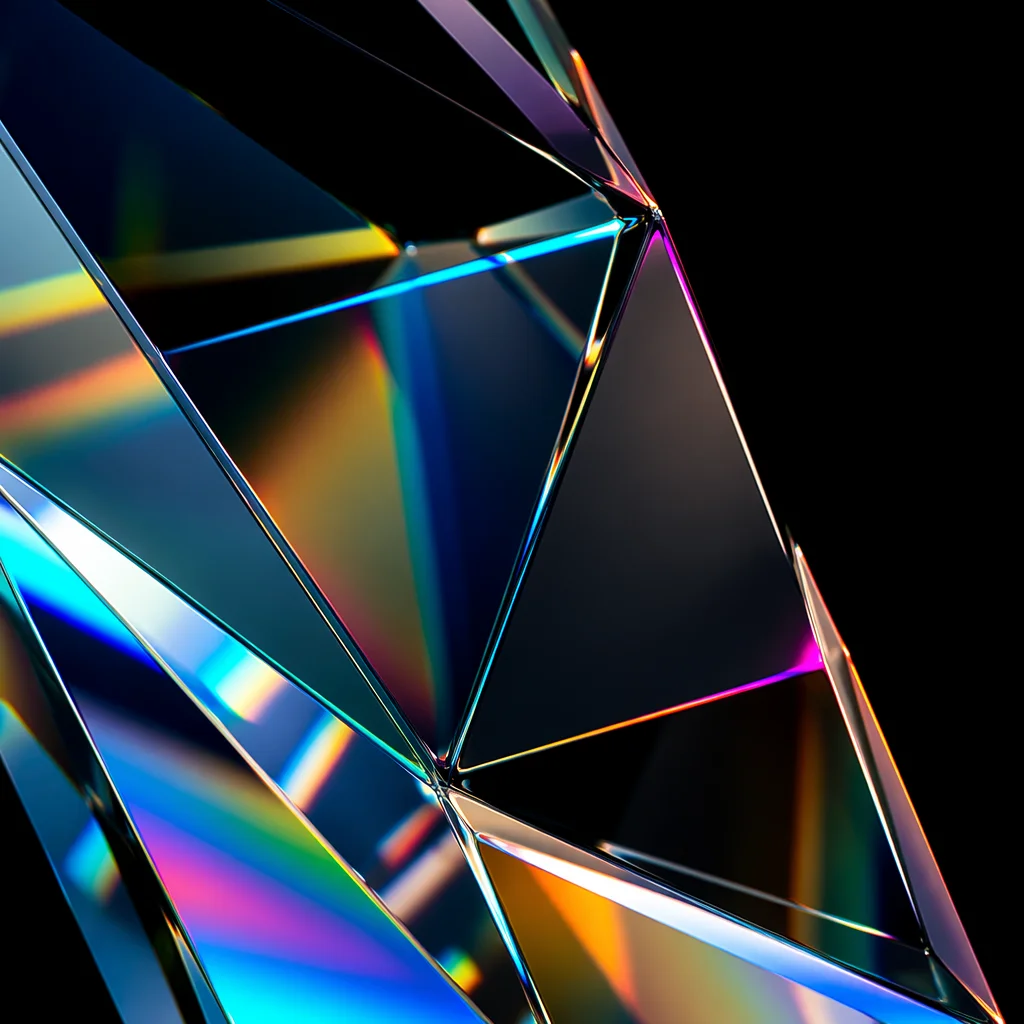 Iridescent Glass Prism Abstract Background