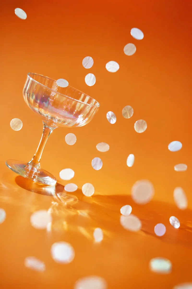 Iridescent Glass Abstract Orange Background