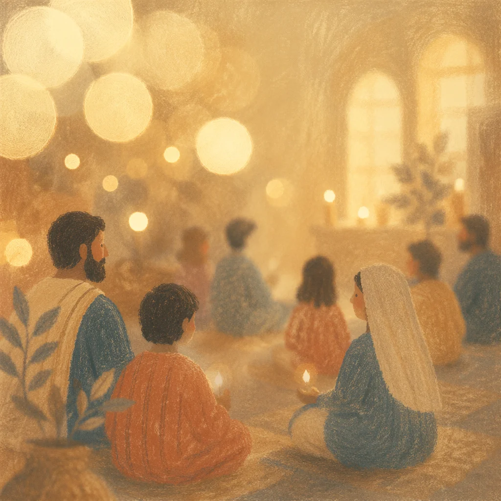Warm Gold Cream Bokeh Sanctuary Background