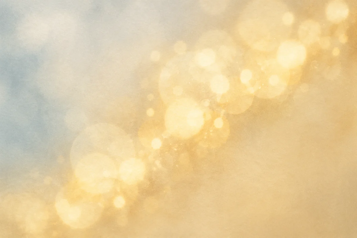 Warm Gold and Cream Bokeh Lights