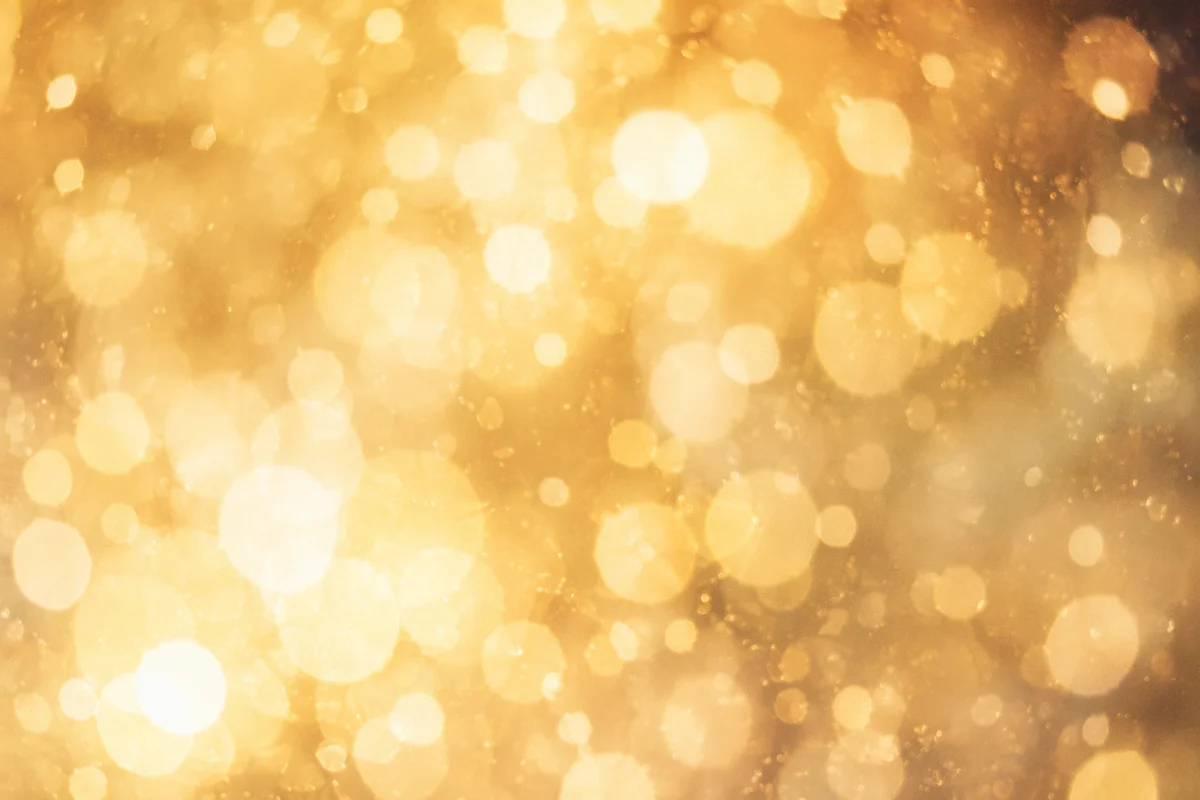 Elegant Gold and Cream Bokeh Lights