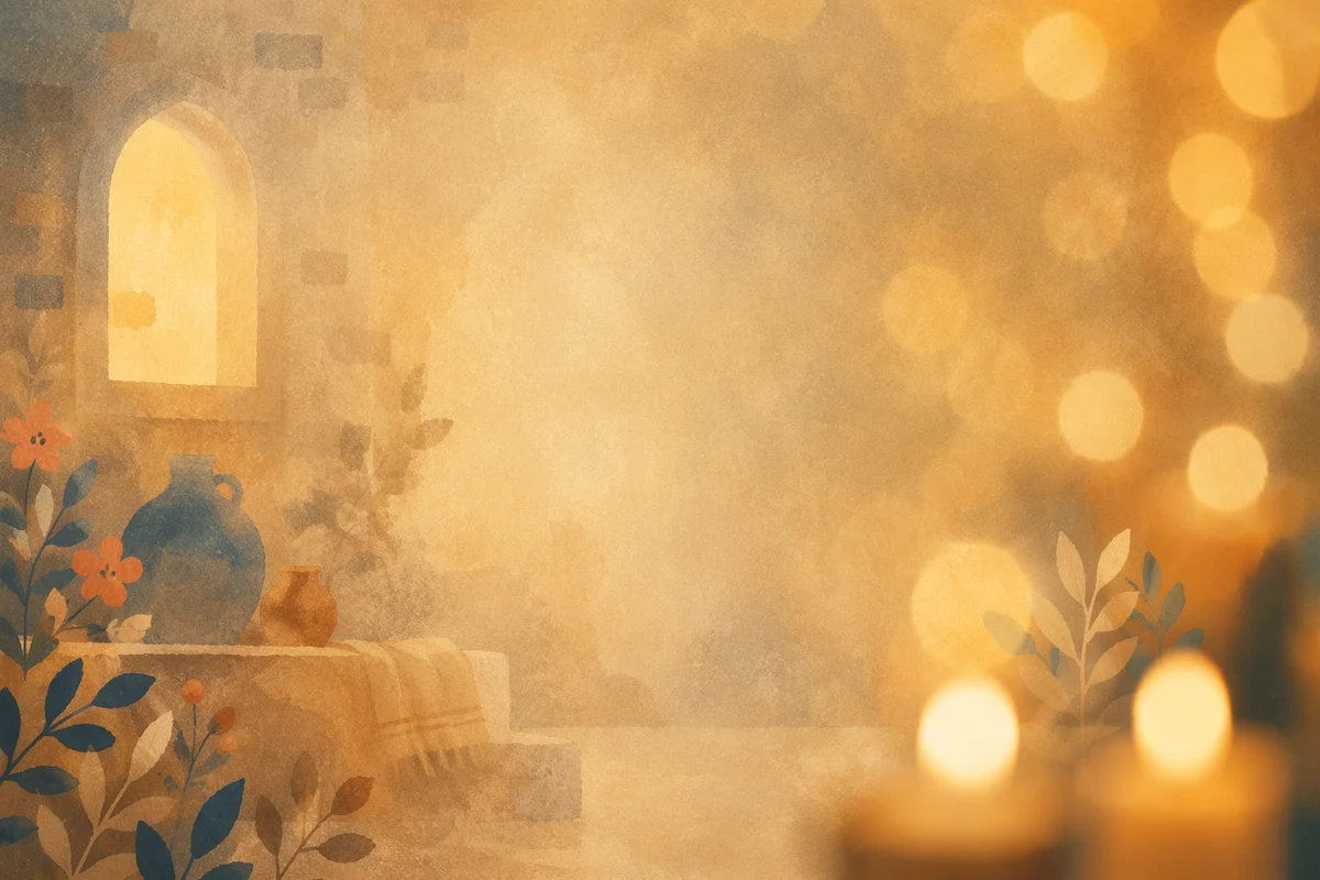 Warm Gold Cream Bokeh Chapel Background