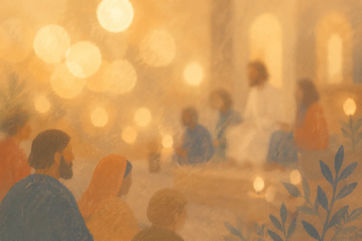 Warm Gold Cream Bokeh Sanctuary Background