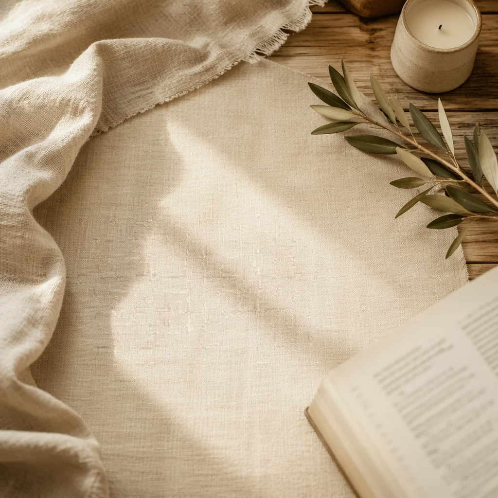 Warm Cream Christian Still Life Background
