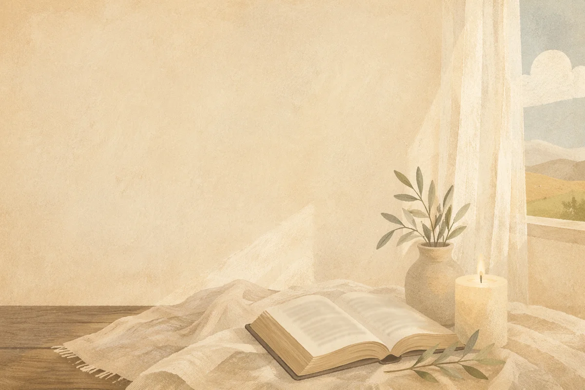 Warm Cream Candle and Linen Table
