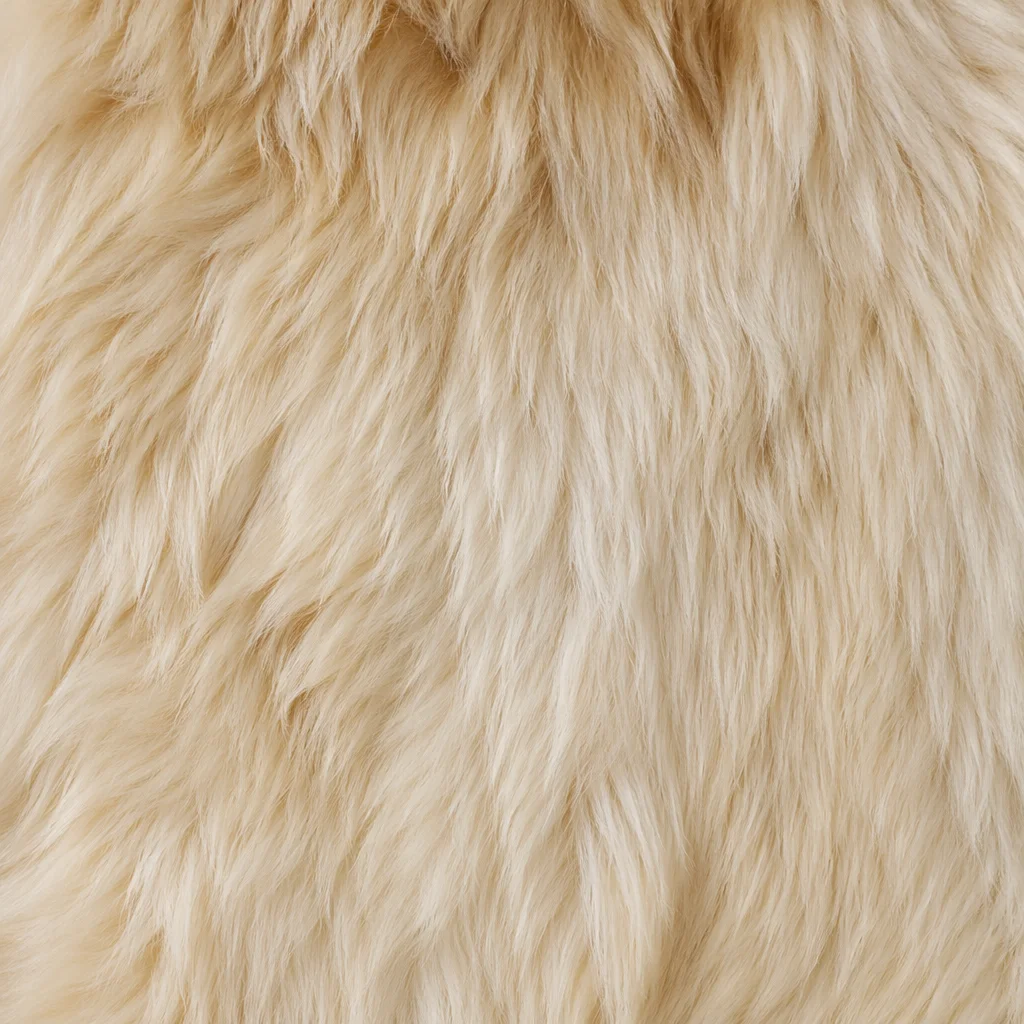 Warm Beige Faux Fur Texture Background