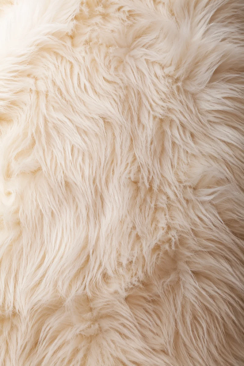 Warm Beige Faux Fur Texture Background