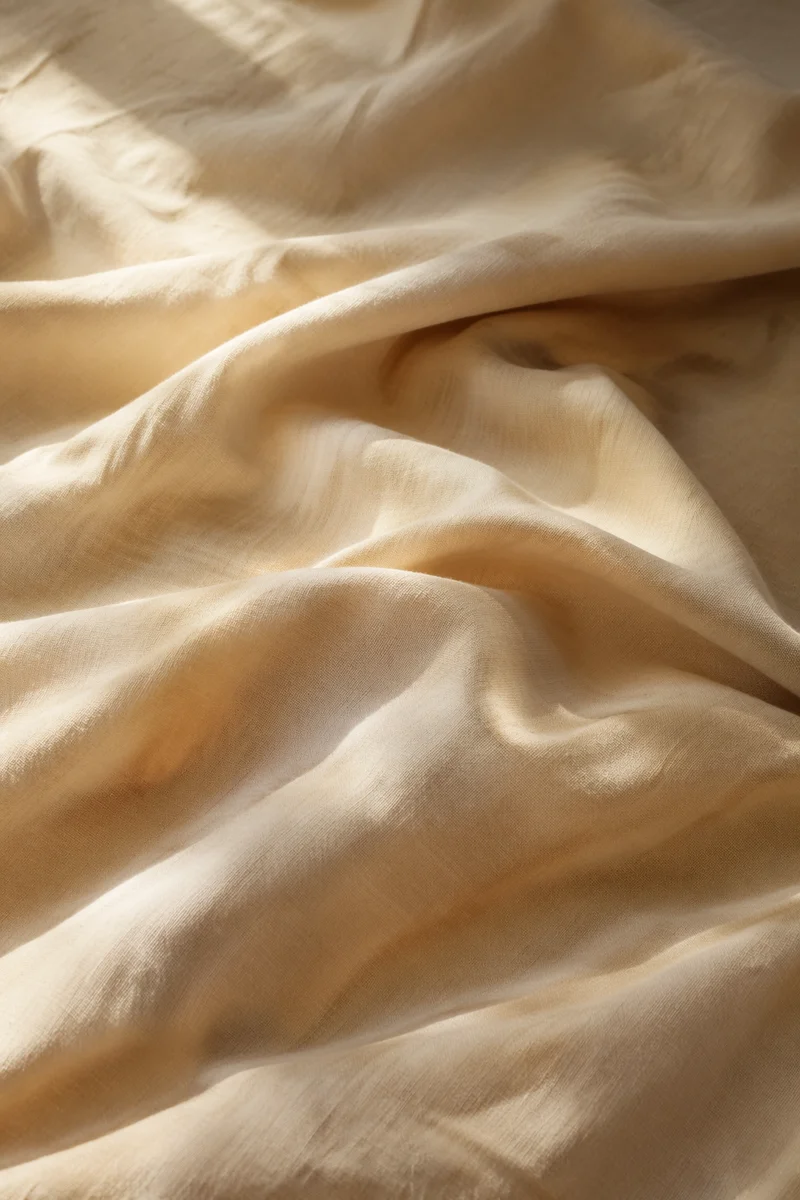 Warm Beige Cream Draped Fabric Background