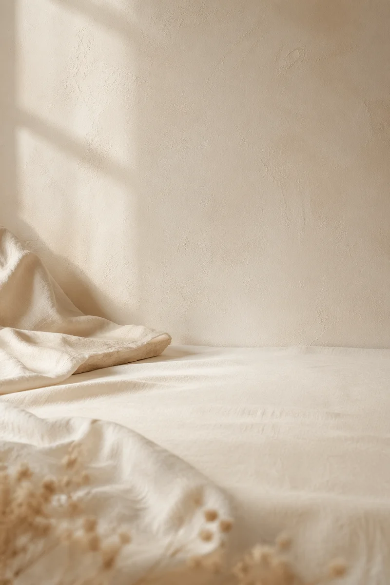Warm Beige Linen and Plaster Background