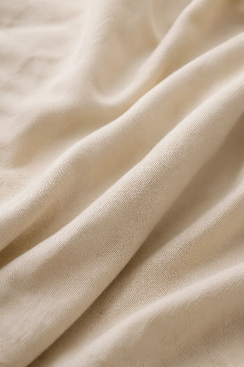 Warm Cream Beige Fabric Background