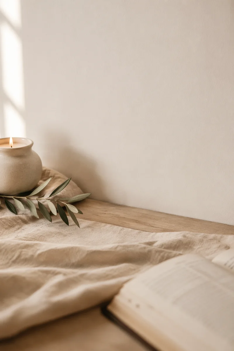 Warm Beige Still Life Background
