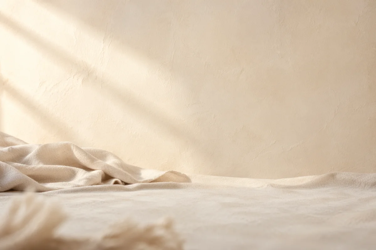 Warm Beige Linen Plaster Background