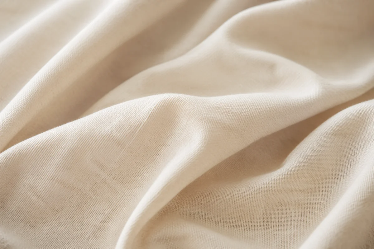 Warm Cream Beige Fabric Background
