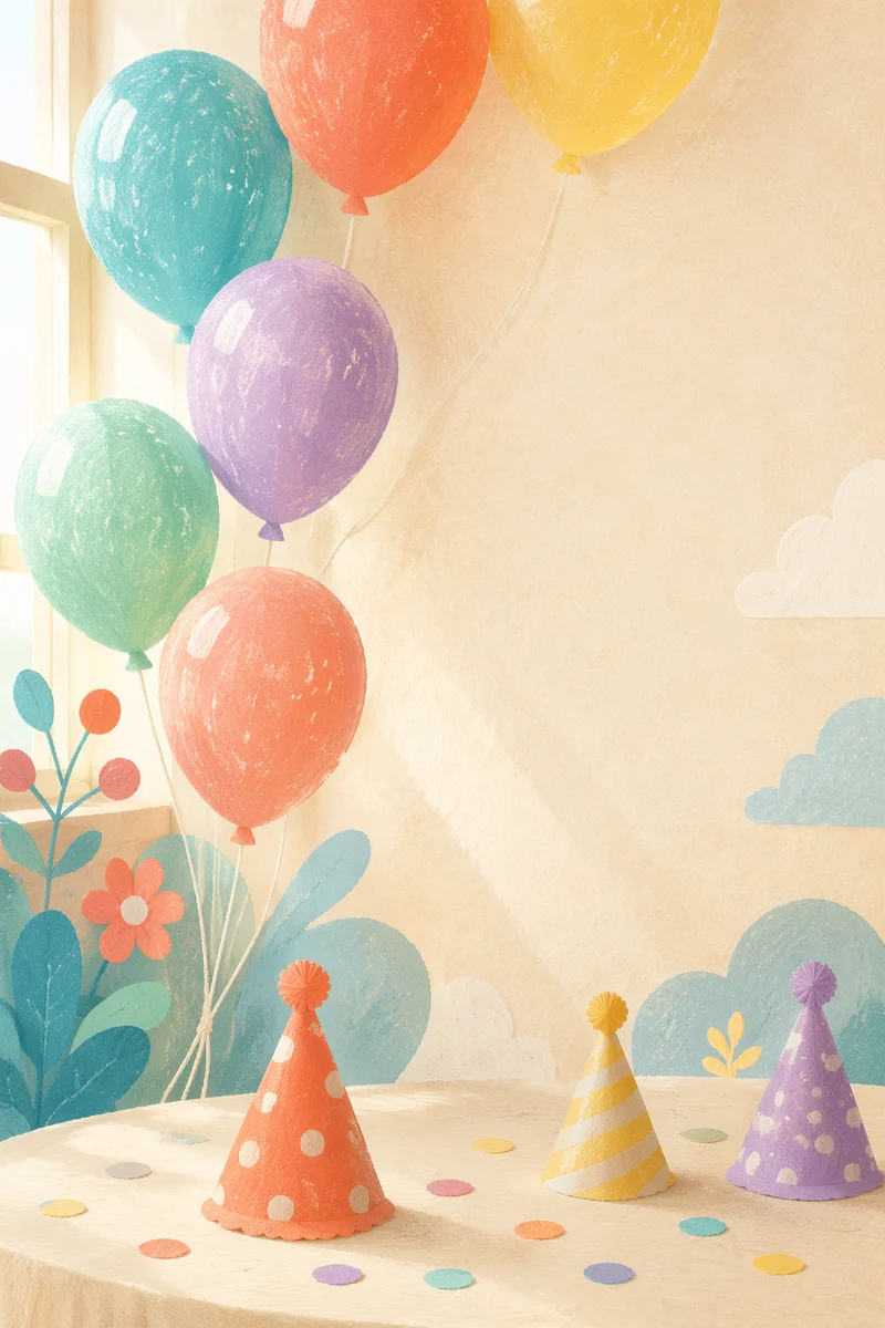 Colorful Birthday Balloons Celebration Background