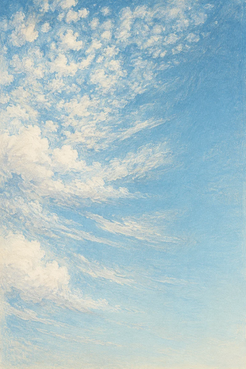 Serene Blue Sky Gradient with Wispy Clouds