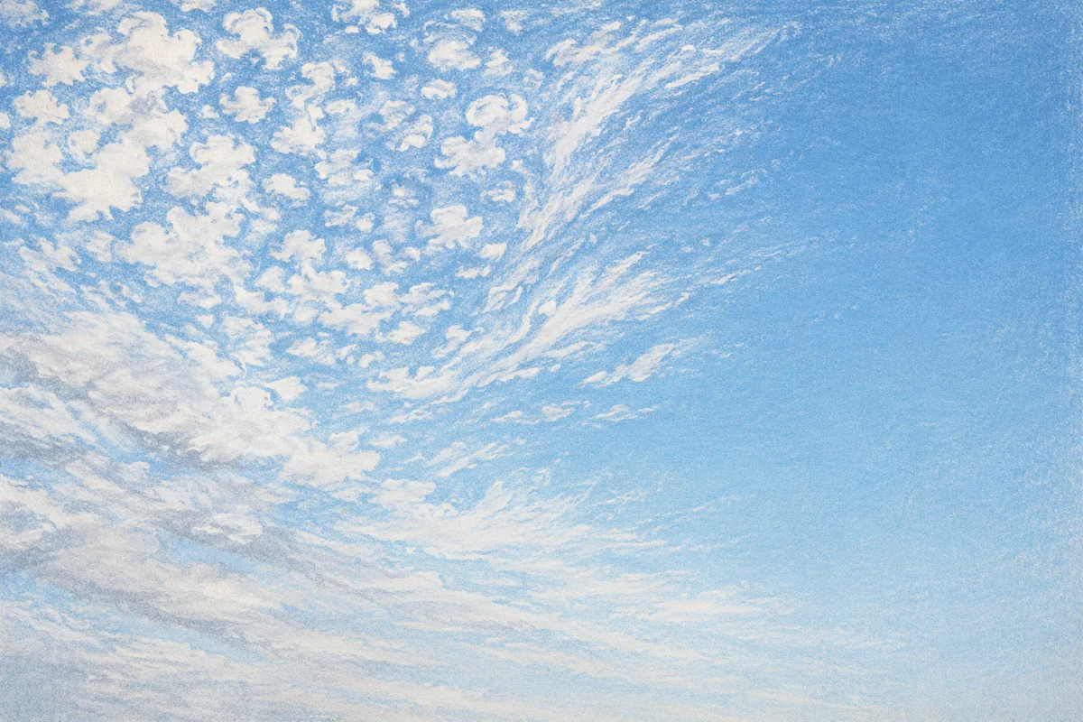 Serene Blue Sky Gradient with Wispy Clouds