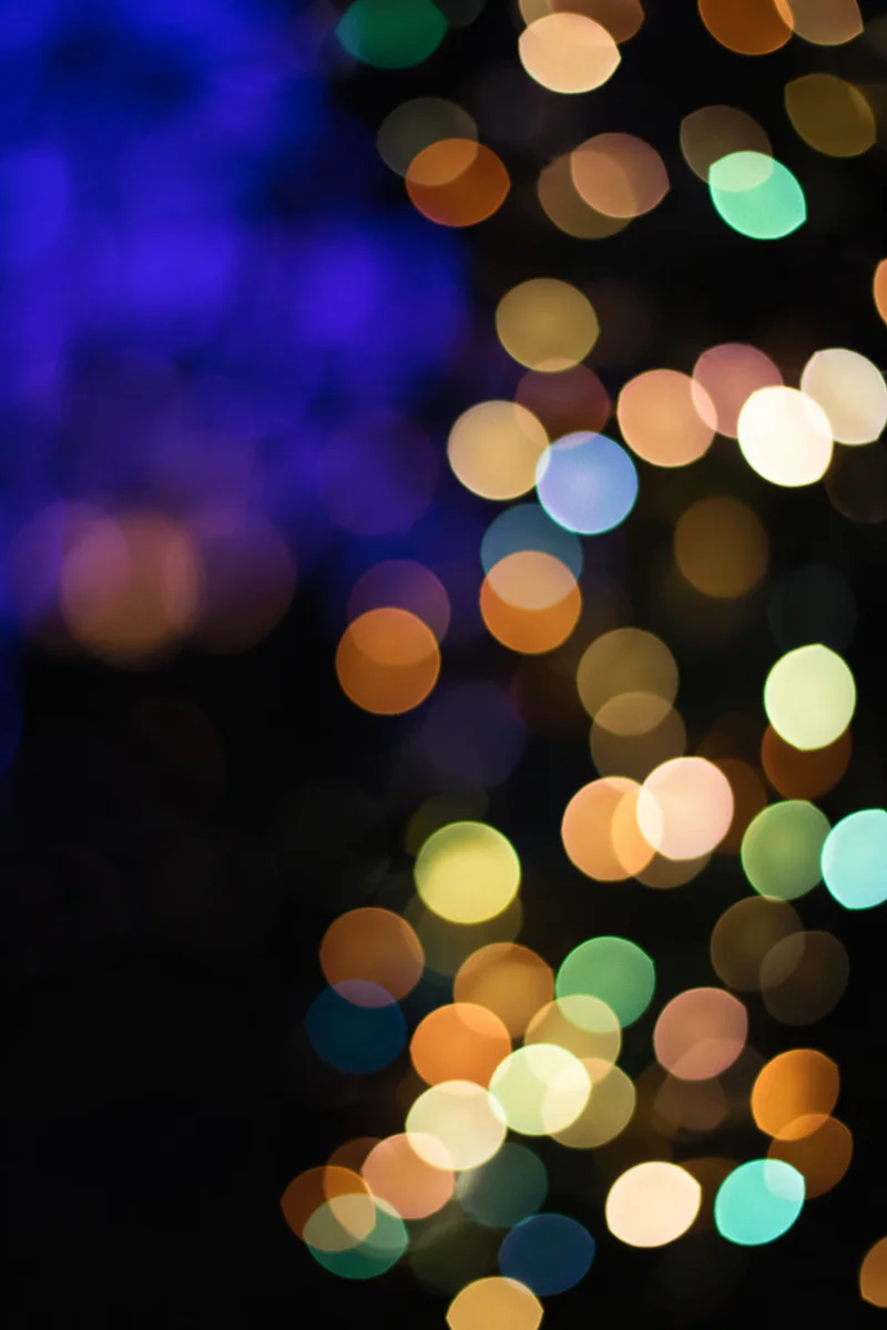 Colorful Holiday Bokeh Lights Background