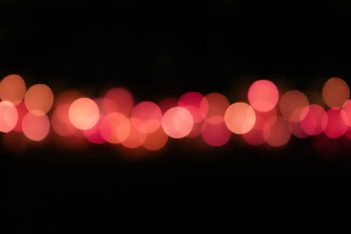 Colorful Bokeh Lights on Dark Background
