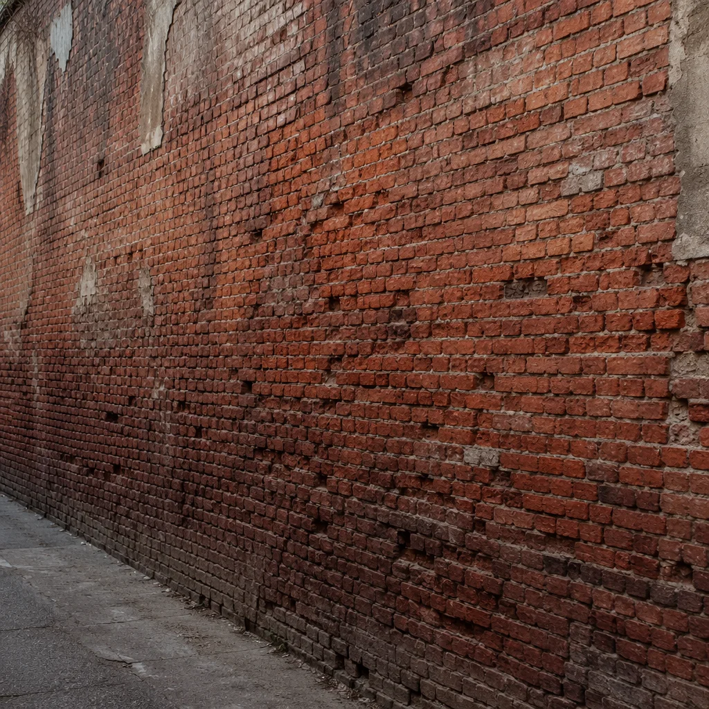 Weathered Red Brick Wall Background